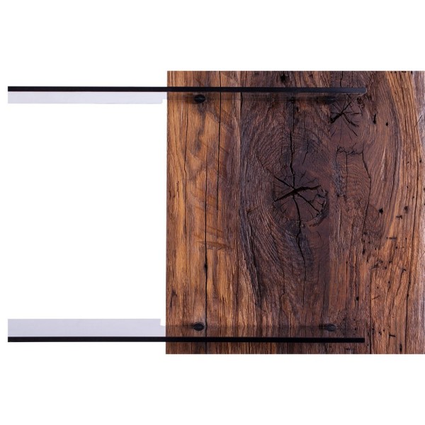 Стелаж Inviz з дерева та скла