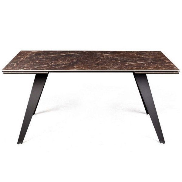 Стіл Keen Dark Emperador 160-240 см – сучасний розкладний стіл для кухні