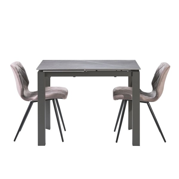 Стіл Bright Grey Marble 102-142 см