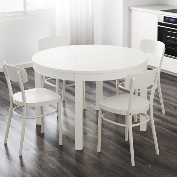 Стіл IK 195 — сучасний круглий розкладний стіл зі Швеції