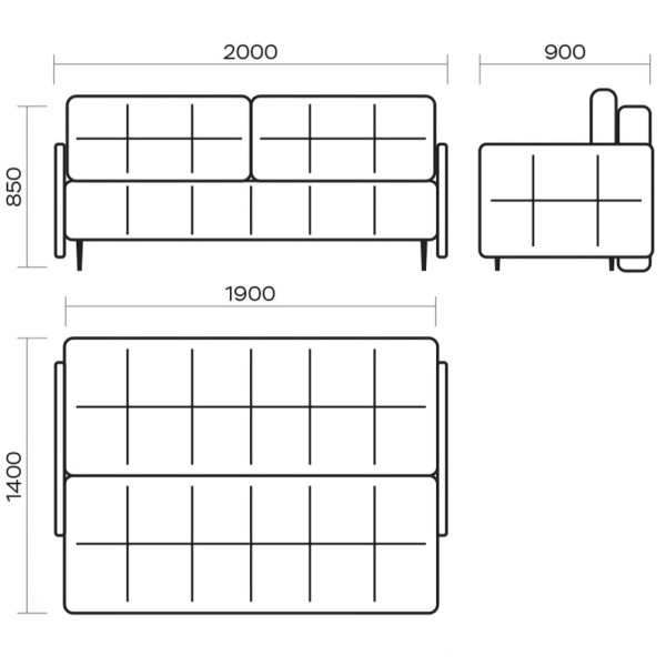 Розкладний диван Манхетен з єврокнижкою
