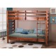 Двох'ярусне ліжко Троя з натурального дерева