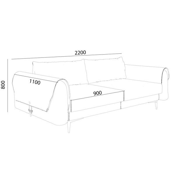 Прямий диван Karl – Меблі для вашого комфорту