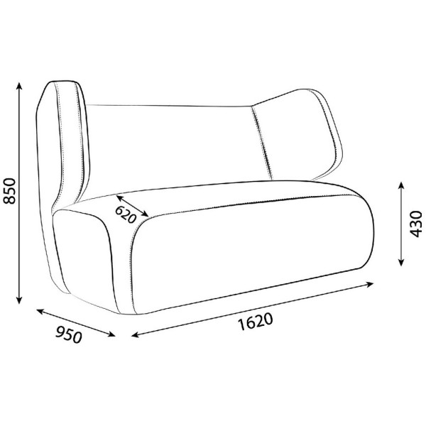 Прямий диван Loveseat sofa