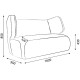 Прямий диван Loveseat sofa