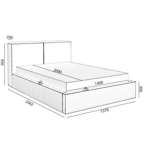 Ліжко Cubic – Сучасне ліжко для вашої спальні