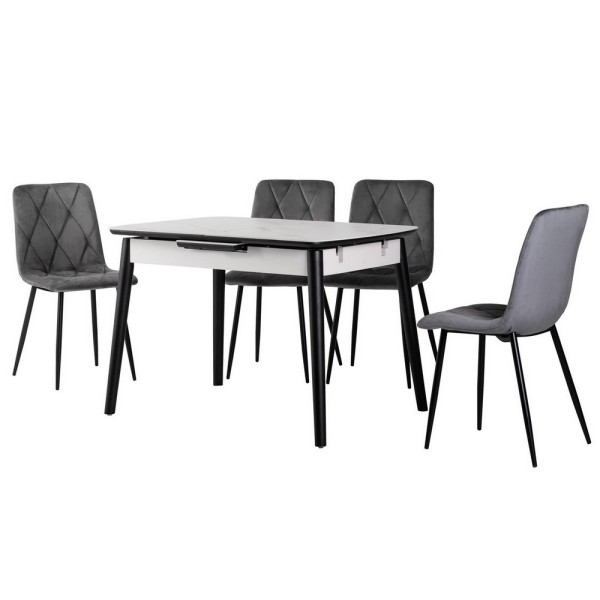 Стіл TM-87 110-140 см - Сучасний розкладний стіл для кухні