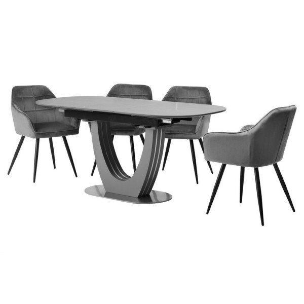 Стіл TML-866 130-170 см – розкладний сучасний кухонний стіл