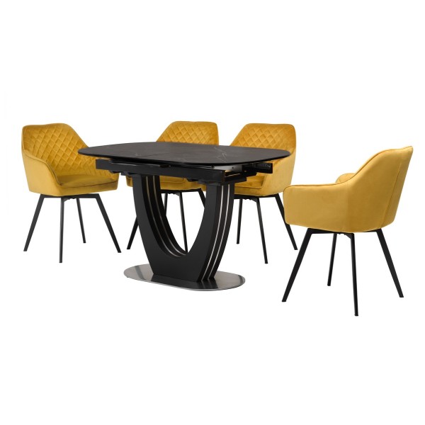 Стіл TML-866 130-170 см – розкладний сучасний кухонний стіл