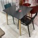 Стіл TM-30 чорний 80х80 см – Сучасний стіл для кухні