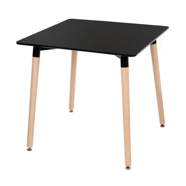 Стіл TM-30 чорний 80х80 см – Сучасний стіл для кухні