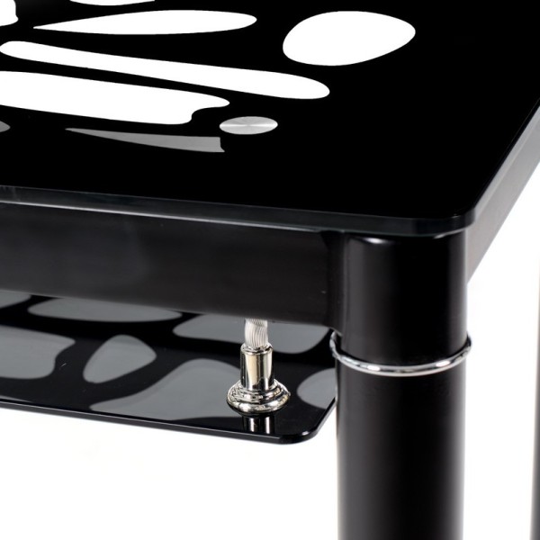 Стіл Т-300-2 60x100 см - Сучасний кухонний стіл з полицею