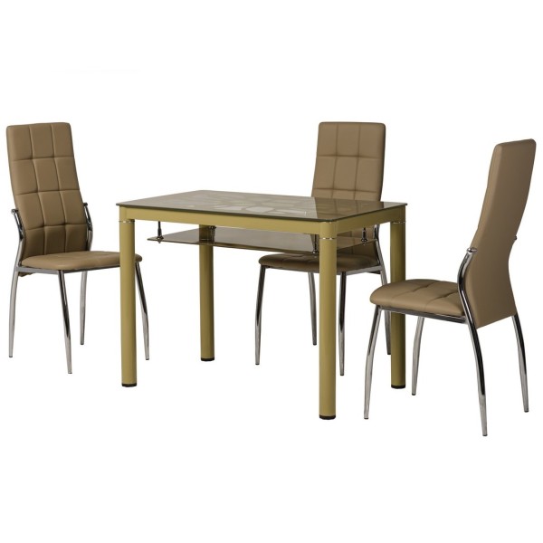 Стіл Т-300-2 60x100 см - Сучасний кухонний стіл з полицею