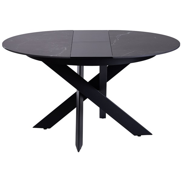 Стіл Moon Black Marble d-110 см - стильний розкладний стіл для кухні