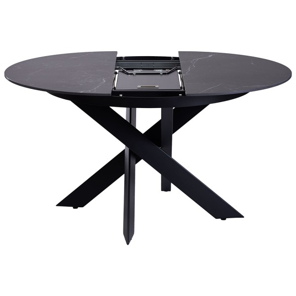 Стіл Moon Black Marble d-110 см - стильний розкладний стіл для кухні
