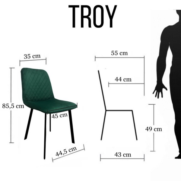 Стілець Troy – для стильного інтер’єру вашої кухні чи кафе