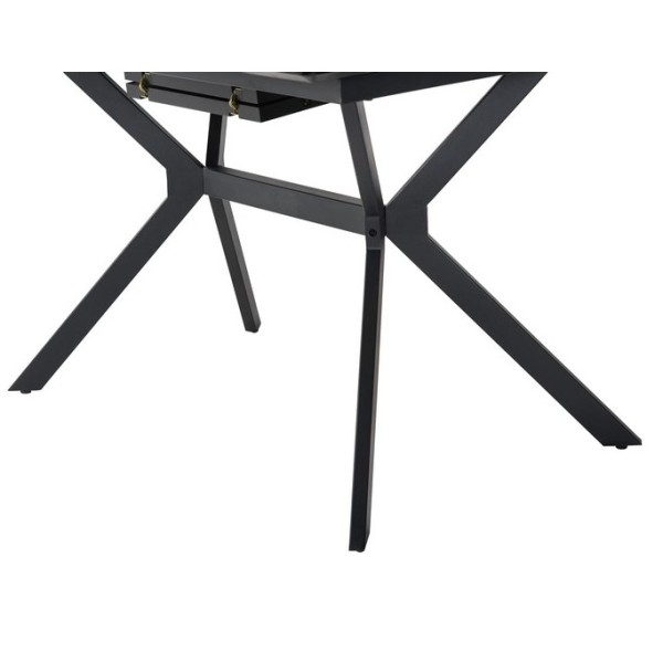 Стіл TM-95 чорний 120-160 см - стильний стіл для кухні та кафе