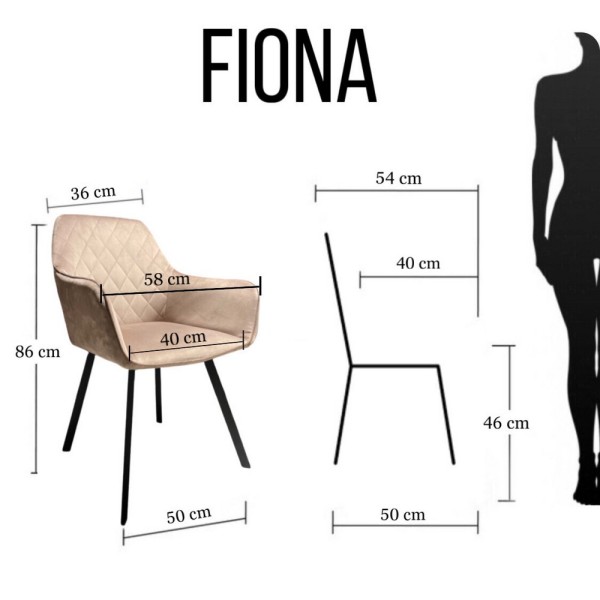 Крісло Fiona — стильне обіднє крісло для вашої кухні