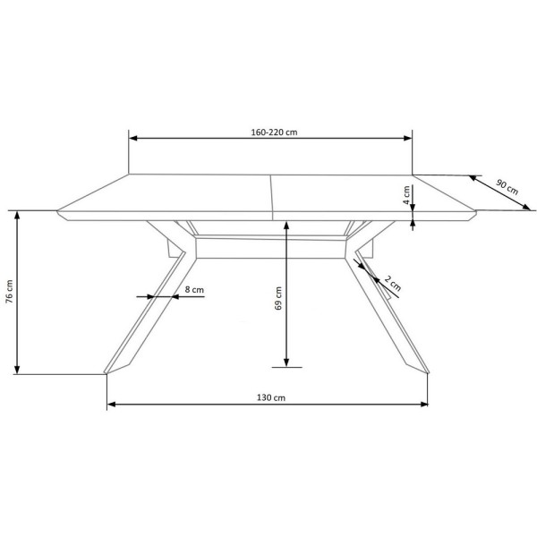 Стіл Bacardi – Розкладний стіл для кухні в сучасному стилі