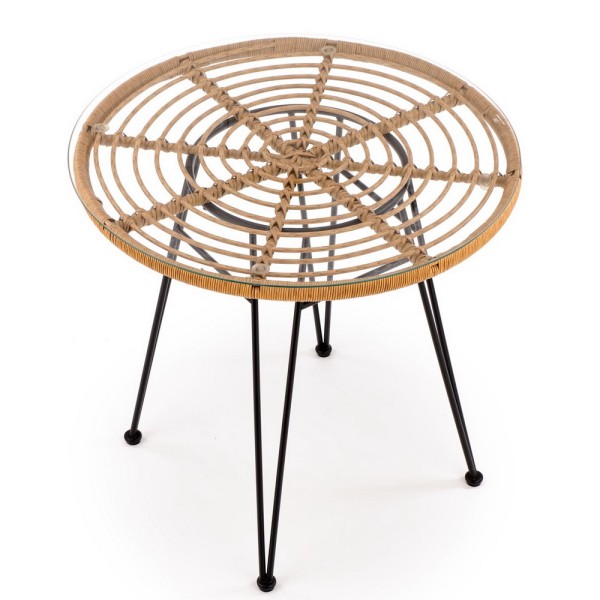 Стіл Falcon – сучасний круглий стіл для кухні та вулиці