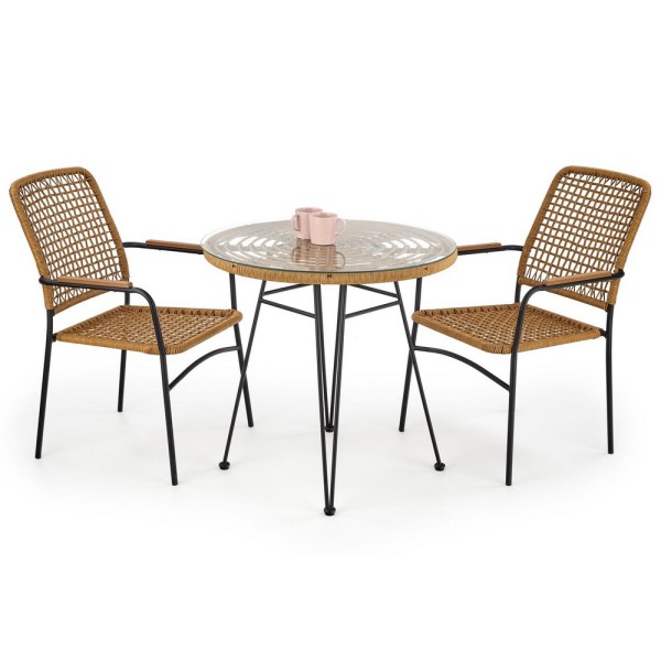 Стіл Falcon – сучасний круглий стіл для кухні та вулиці