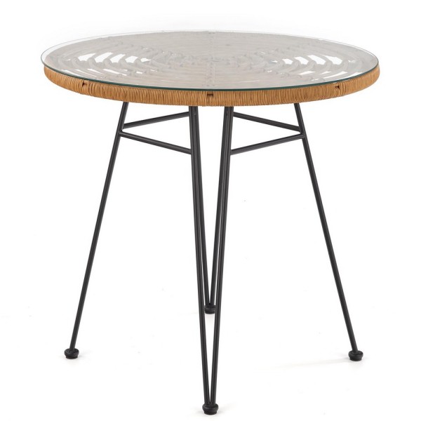 Стіл Falcon – сучасний круглий стіл для кухні та вулиці