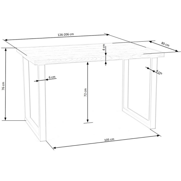 Стіл Horus – розкладний стіл з металу та дерева