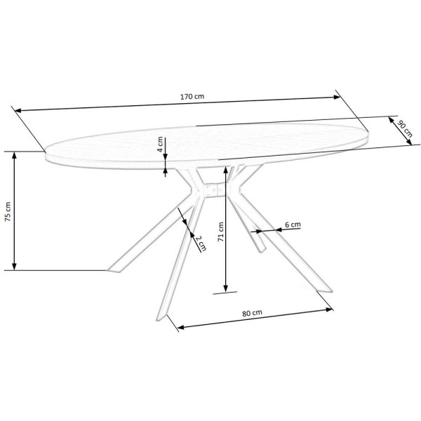 Кухонний стіл Locarno (овальний)
