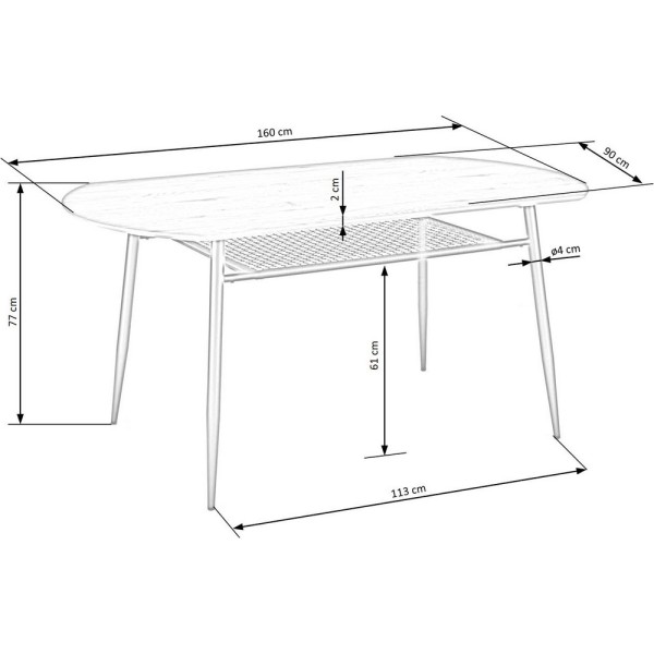Стіл Jackson – стильний і функціональний кухонний стіл