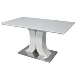 Стіл Carolina White Gloss 80х140 см