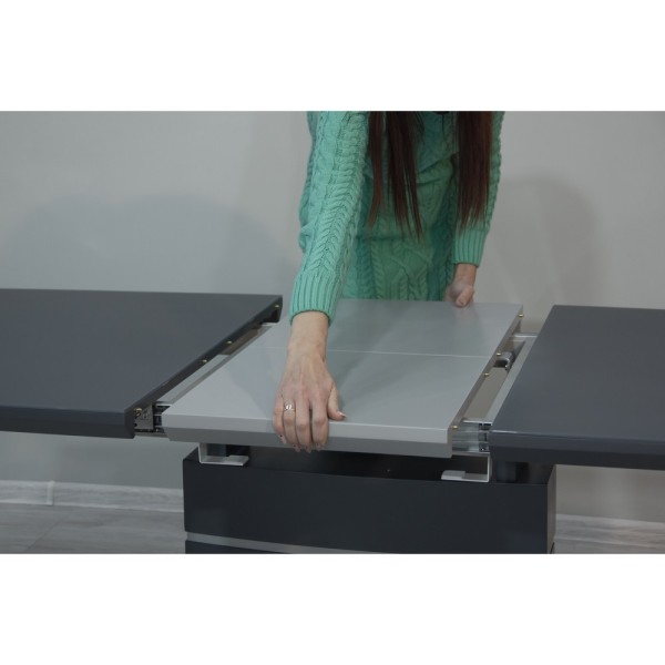 Стіл Houston Satin dark grey 120-160 см