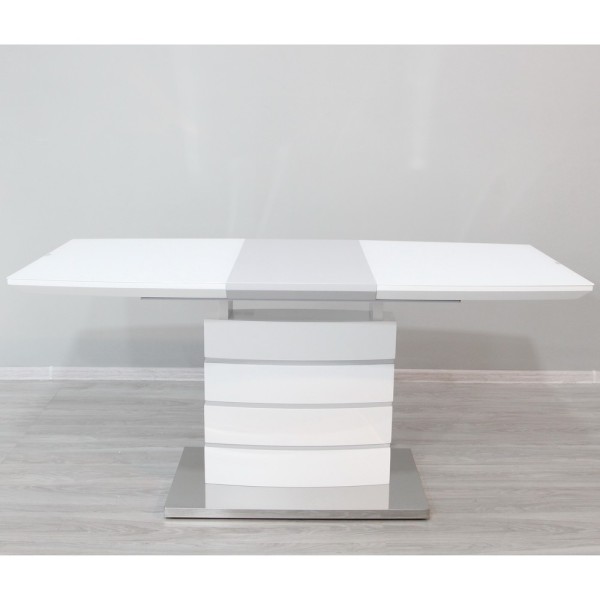 Стіл Houston White Satinn 120-160 см – сучасний стіл для вашої кухні