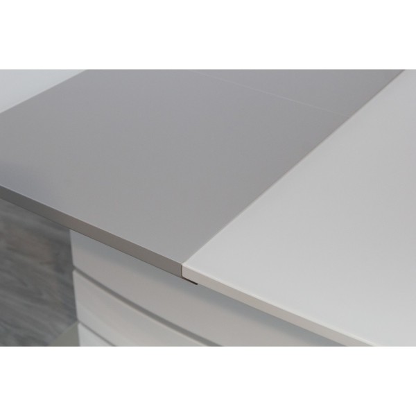 Стіл Houston White Satinn 120-160 см – сучасний стіл для вашої кухні