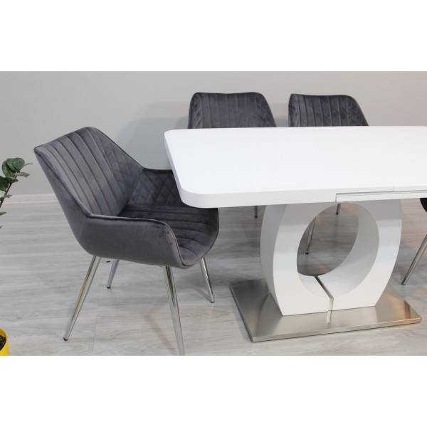 Стіл Calvados White Satin 140-180 см – Ідеальний вибір для вашої кухні