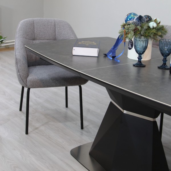 Стіл Diamante Black Ceramic 160-200 см