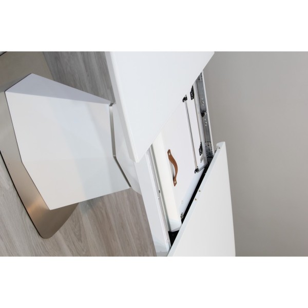 Стіл Diamante White Satin 160-210 см