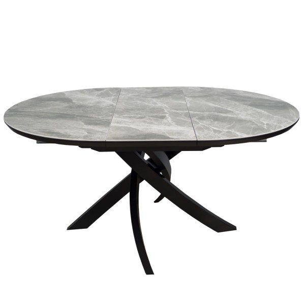 Стіл Caezar Grey Gloss Ceramic C20 (d-120 см) – стиль та зручність для вашої кухні