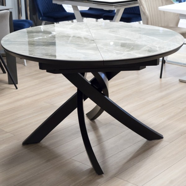 Стіл Caezar Grey Gloss Ceramic C20 (d-120 см) – стиль та зручність для вашої кухні