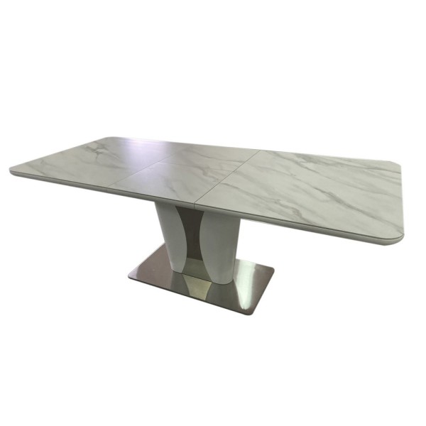 Стіл Rockford White Matt Ceramic ZH01 160-210 см – сучасний розкладний стіл для кухні