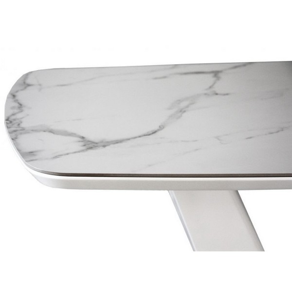 Стіл California White Matt Ceramic ZH01 80х140 см – Сучасний стіл для кухні