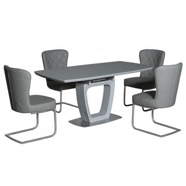 Стіл Arizona Light Grey Satin – розкладний стіл для кухні