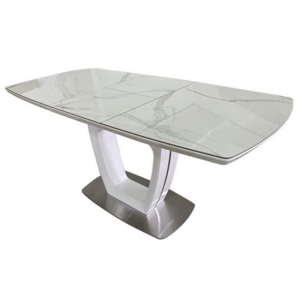 Стіл Arizona White Gloss Ceramic HY03 120-160 см – Розкладний стіл для кухні