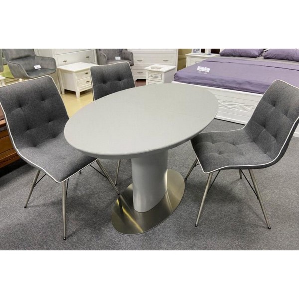 Стіл Virginia Light Grey Satin 120-150 см