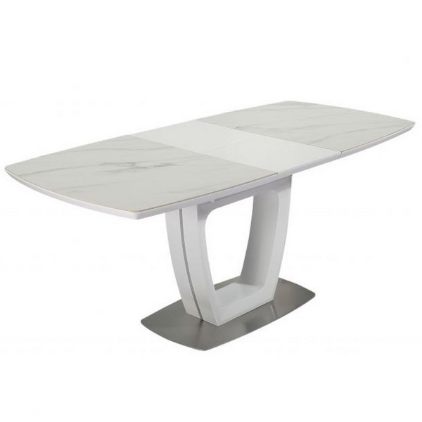 Стіл Arizona White Matt Ceramic ZH01 140-180 см - Сучасний розкладний стіл для вашої кухні