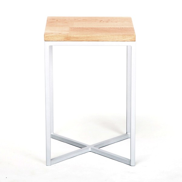 Табуретка Альмео з дуба та металу у стилі лофт