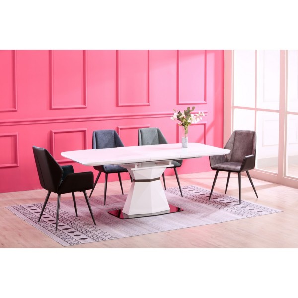 Стіл Atlanta white 140-180 см – Розкладний стіл для кухні