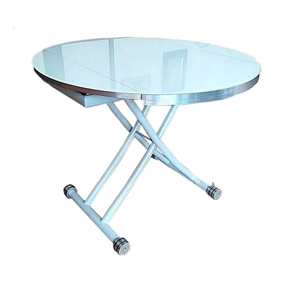 Стіл трансформер Тіно – Сучасний круглий стіл з регульованою висотою