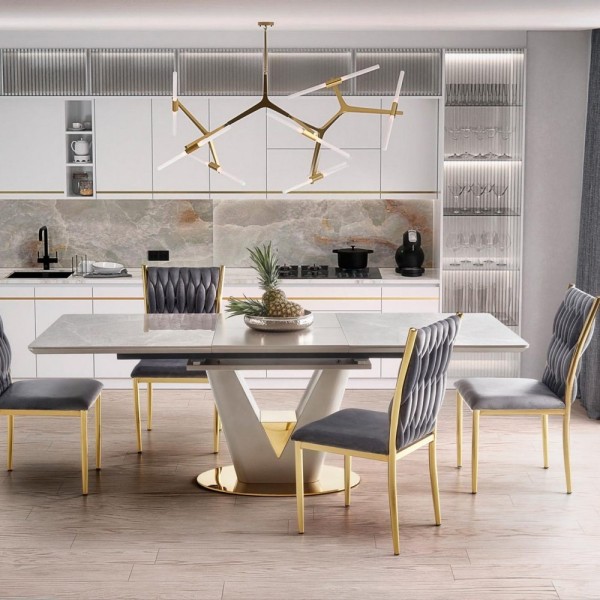 Стіл Valentino 160-220 см - Сучасний розкладний стіл для кухні