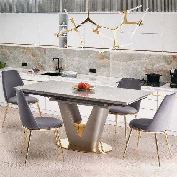 Стіл Valentino 160-220 см - Сучасний розкладний стіл для кухні