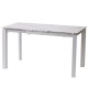 Стіл Bright White Marble 102-142 см — Розкладний стіл для кухні